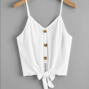 White Tie Knot Shirt